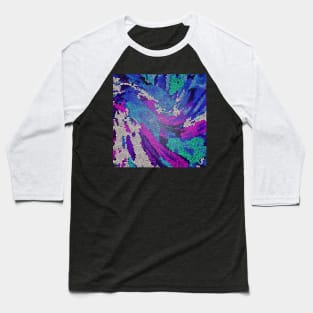 Stocksom Blue 3- Mosaic Glow Baseball T-Shirt